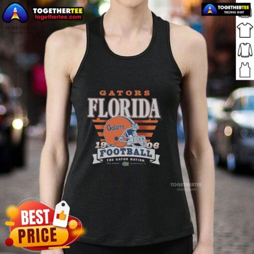 Hot Florida Gators Stripe Splash Tank Top featuring vibrant colors and stylish design, perfect for game day.