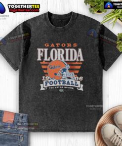 Hot Florida Gators Stripe Splash Washed T-Shirt featuring vibrant colors and a stylish design perfect for fans.