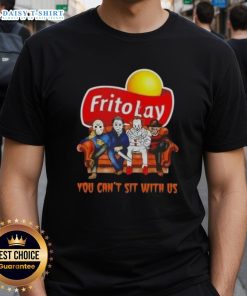 Hot Frito Lay X Horror Movies Halloween T-Shirt featuring 'You Can't Sit With Us' design for spooky season fans.