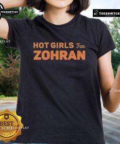 Stylish hot girls modeling Zohran ladies tee in vibrant colors, showcasing trendy fashion and confidence.
