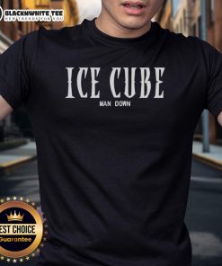 Alt Text: Hot Ice Cube Man Down T-Shirt featuring a bold graphic of Ice Cube in a stylish design for fans and fashion lovers.