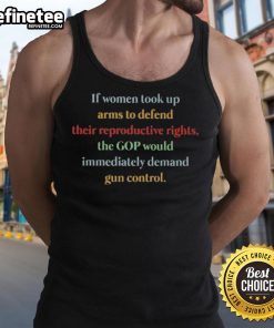 Women in tank tops holding arms, highlighting the GOP's response to gun control in 'Hot If Women Took Up Arms' theme.