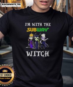 Hot I'M With The Subway Witch Villains Halloween T-Shirt featuring a spooky design perfect for Halloween festivities.