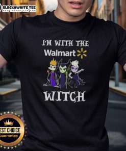 Hot I'M With The Walmart Witch Villains Halloween T-Shirt featuring spooky graphics for festive Halloween celebrations.