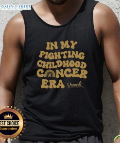 Hot In My Fighting Childhood Cancer Era Tank Top showcasing a vibrant design, perfect for raising awareness and support.