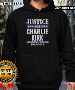 Hot Justice for Charlie Kirk American Patriot hoodie, honoring his legacy from 1993 to 2025, stylish and meaningful tribute.