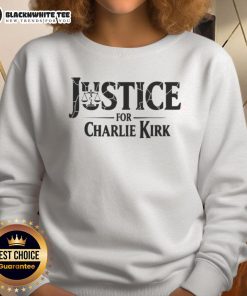 Hot Justice for Charlie Kirk Statement Graphic Sweatshirt featuring bold text design on a stylish, comfortable fabric.