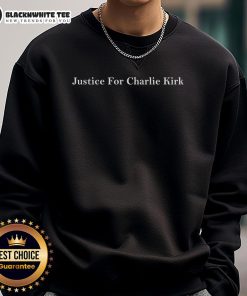 Hot Justice For Charlie Kirk Sweatshirt featuring bold text design in vibrant colors, perfect for expressing political support.