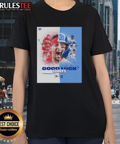 Hot Kansas City Chiefs x Royals Good Luck Ladies Tee, featuring vibrant team colors and stylish design for fans.