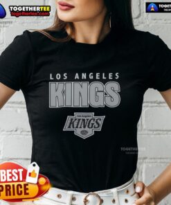 Alt Text: Los Angeles Kings throwback ladies tee featuring retro design, perfect for fans of the NHL team.