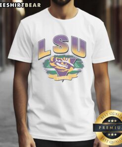 Hot Louisiana State Tigers LSU Arena Fade T-Shirt featuring bold team colors and a stylish design for fans.