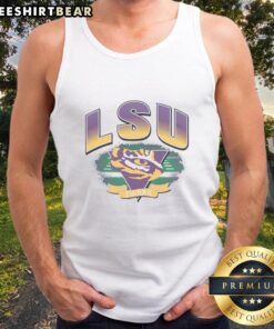 Hot Louisiana State Tigers LSU Arena Fade Tank Top showcasing vibrant team colors and stylish design for fans.