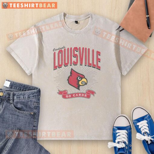 Hot Louisville Cardinals Prime Play Washed T-Shirt in red, featuring team logo and casual style for fans and sports enthusiasts.