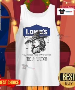 Hot Lowes Halloween tank top featuring 'In a World Full of Princesses Be a Witch' design, perfect for spooky season.