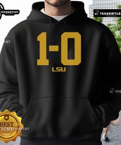 Alt Text: Stylish Hot LSU Football 1-0 Hoodie featuring vibrant team colors and logo, perfect for fans and game day wear.