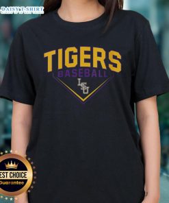Hot LSU Tigers Baseball Logo Ladies Tee featuring vibrant team colors and stylish design, perfect for fans.