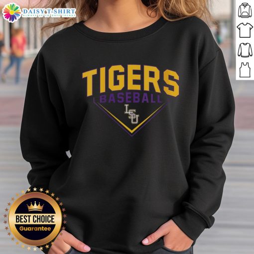 Hot LSU Tigers Baseball logo sweatshirt featuring vibrant team colors and a stylish design for fans.