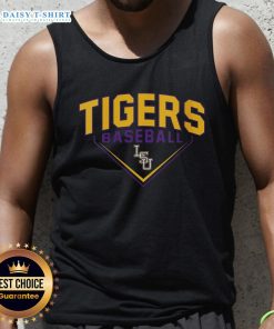 Hot LSU Tigers baseball logo tank top featuring vibrant team colors and stylish design for fans and athletes.