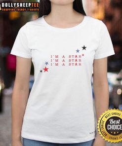 Hot Marina wearing 'I'm A Star' ladies tee, showcasing a stylish and confident look perfect for casual outings.