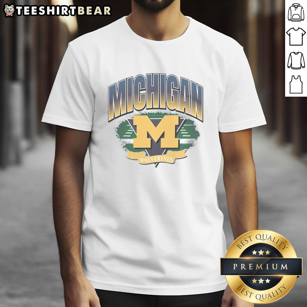 Hot Michigan Wolverines Arena Fade T Shirt Hot Michigan Wolverines Arena Fade T-Shirt featuring a stylish design perfect for fans supporting their team.
