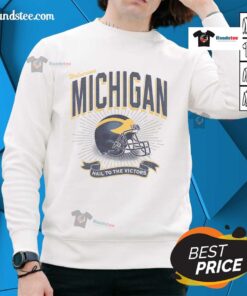 Cozy Hot Michigan Wolverines Prime Play sweatshirt in navy blue, perfect for game day and showing team spirit.