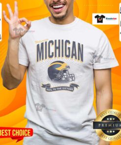 Hot Michigan Wolverines Prime Play T-Shirt featuring bold team colors and logo, perfect for fans and game day attire.