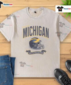 Hot Michigan Wolverines Prime Play washed t-shirt in navy, featuring bold team graphics for passionate fans.