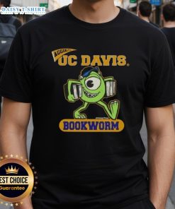 Hot Monster Disney UC Davis Bookworm T-Shirt featuring a playful graphic design for book lovers and Disney fans.