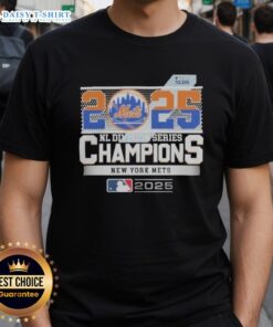 New York Mets 2025 MLB Postseason NL Division Series Champions celebration t-shirt showcasing team pride and victory.
