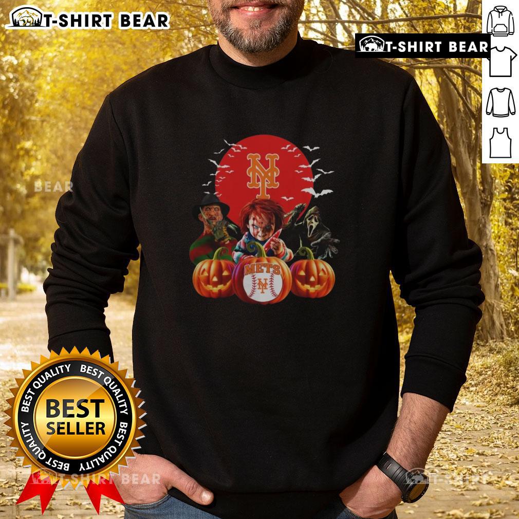 Hot New York Mets Mlb Horror Movie Halloween Sweatshirt