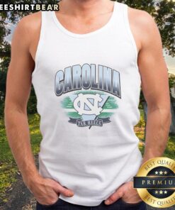 Alt Text: Stylish Hot North Carolina Tar Heels UNC Arena Fade Tank Top in vibrant colors, perfect for game day or casual wear.