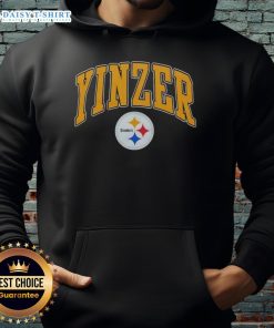 Hot Pittsburgh Steelers Yinzer Logo Hoodie featuring bold logo design, perfect for fans of the Steelers.
