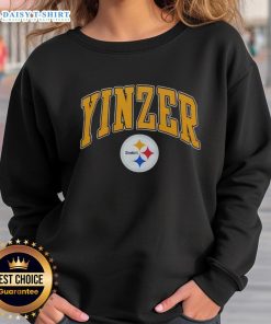 Hot Pittsburgh Steelers Yinzer logo sweatshirt featuring a bold design, perfect for Steelers fans and game day wear.