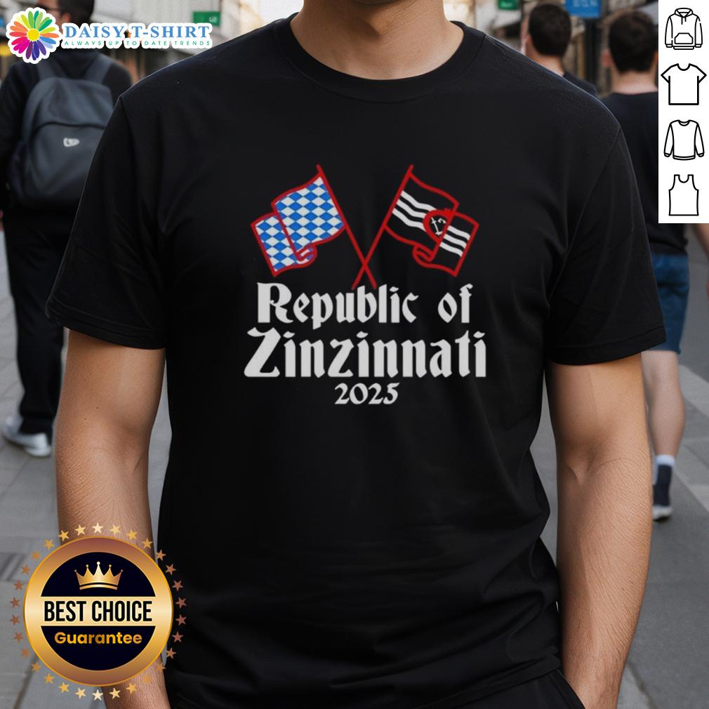 Hot Republic Of Zinzinnati 2025 T Shirt Hot Republic Of Zinzinnati 2025 T-Shirt featuring vibrant design and bold lettering celebrating Zinzinnati culture.