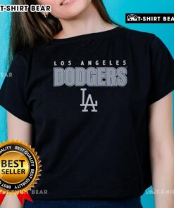 Hot Royal Los Angeles Dodgers throwback ladies tee showcasing vintage design and vibrant team colors.