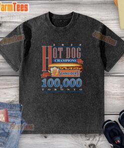 Hot Schneiders 2025 Hot Dog Champions season record Toronto washed t-shirt featuring vibrant graphics and comfortable fit.