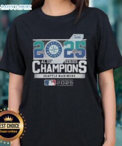 Hot Seattle Mariners 2025 MLB Postseason AL Division Series Champions Ladies Tee showcasing team pride and style.