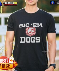 Hot Sic 'Em Dogs T-Shirt featuring a vibrant design perfect for dog lovers and fans of playful fashion.