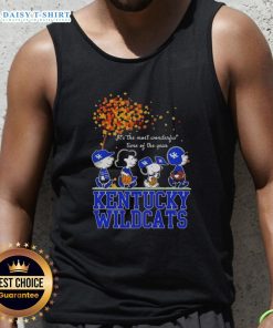 Hot Snoopy and Friends Kentucky Wildcats autumn tank top celebrating the most wonderful time of the year.