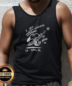 Hot Snoopy tank top featuring 'I Was Swinging in York' design, perfect for summer fashion and casual outings.