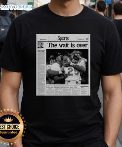 Alt Text: Hot Sports t-shirt celebrating Indians as champions for the first time since 1954, featuring bold graphics and vibrant colors.