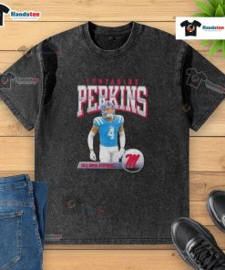 Hot Suntarine Perkins Ole Miss Football Illustrated washed t-shirt featuring team logo and vibrant colors for fans.