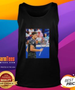 Hot Taylor Fritz at the 2025 US Open wearing a stylish tank top, showcasing his athleticism and tennis skills.