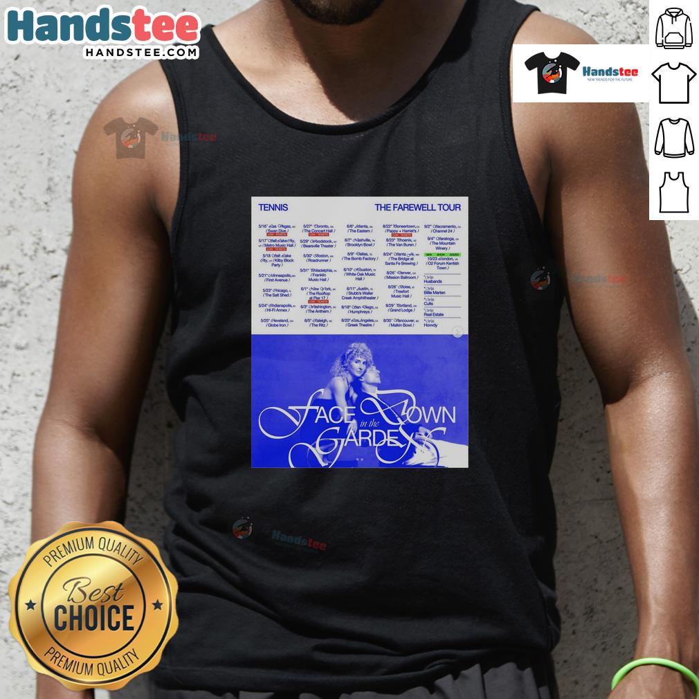 Hot Tennis The Farewell Tour 2025 Poster Tank Top Alt Text: Hot Tennis The Farewell Tour 2025 poster design featuring vibrant colors and tank top fashion style.