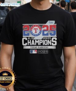 Alt Text: Hot Texas Rangers 2025 ALDS Champions MLB American League Division Series T-Shirt featuring team logo and vibrant design.