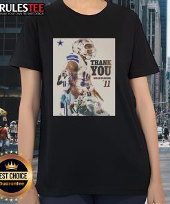 Hot Thank You Dallas Cowboys Micah Parsons Ladies Tee featuring vibrant design and team logo for passionate fans.