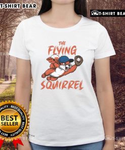 Alt Text: Hot The Flying Squirrel Jeff McNeil New York Mets ladies tee featuring vibrant design and team colors.