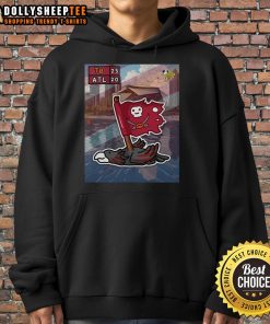 Hot-The-Kick-Is-Up hoodie featuring Tampa Bay Buccaneers defeating Atlanta Falcons, perfect for fans and game day wear.