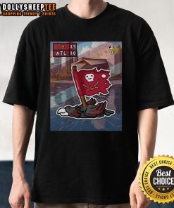 Hot The Kick Is Up No Koooood Tampa Bay Buccaneers Defeat Atlanta Falcons T-Shirt design featuring bold graphics.