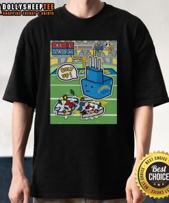 Hot Los Angeles Chargers Powered Up in Brazil T-Shirt celebrating victory over Kansas City Chiefs, showcasing team spirit.